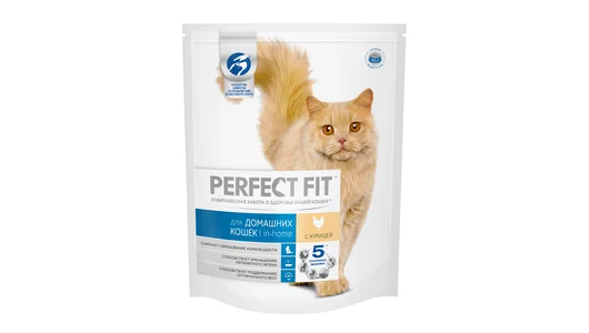PERFECT FIT 1,2кг Корм для домашних кошек Курица