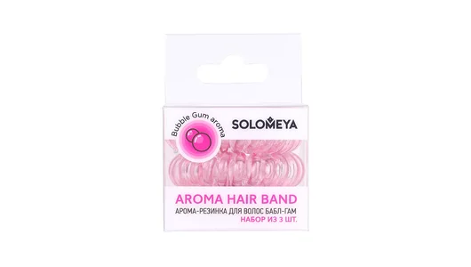Арома-резинка для волос бабл-гам Solomeya, 3 шт