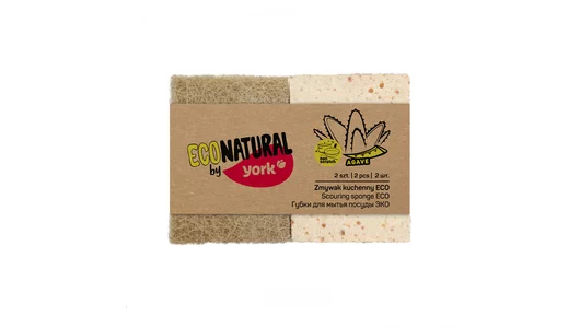 Губки для мытья посуды York Eco Natural 2 шт 10х7х2,5 см