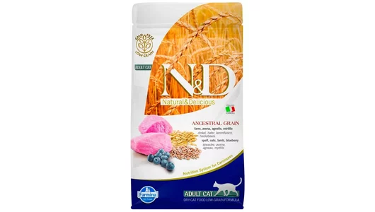 Farmina N&D Adult Low Grain Lamb&Blue низкозерновой , ягненок с черникой  1,5кг
