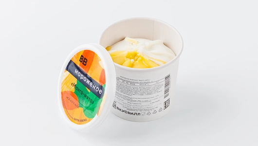 Мороженое молочное "Манго-мята"
