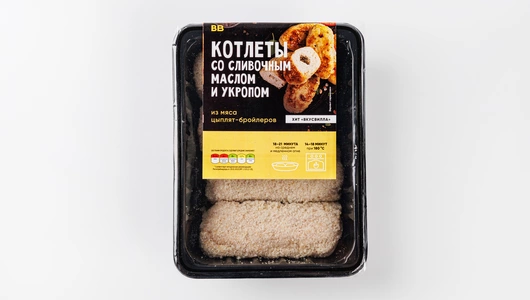 Котлеты из цыпленка-бройлера со сливочным маслом и укропом