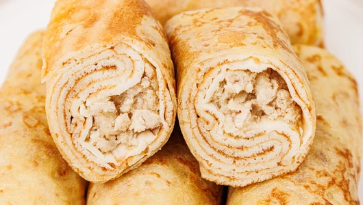 Блинчики с индейкой, зам.