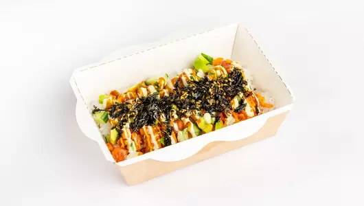 Суши-салат с лососевым соусом Суши-салат с лососевым соусом