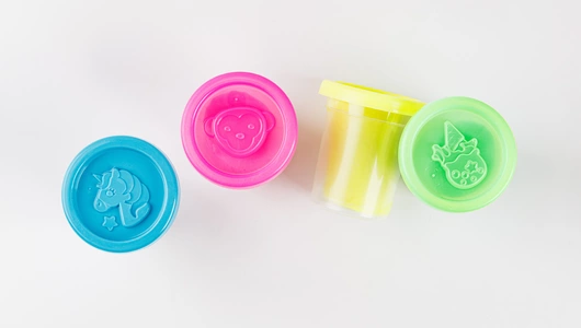 Набор для детского творчества:Тесто-пластилин 4 цвета, неоновые цвета, ВП