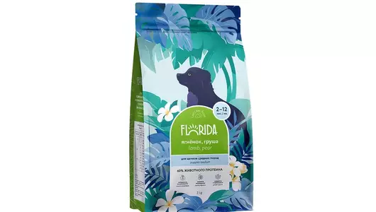 FLORIDA Сухой корм для щенков средних пород с ягненком и грушей, Medium Puppy Lamb, 3 кг