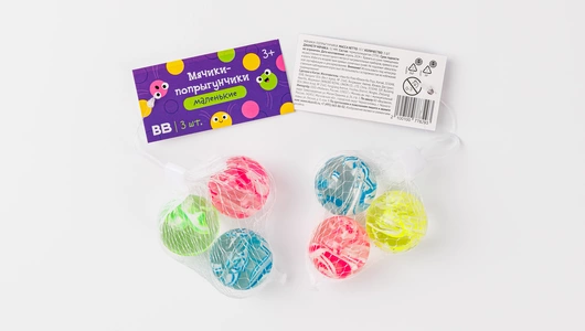 Мячики-попрыгунчики маленькие, 3 шт