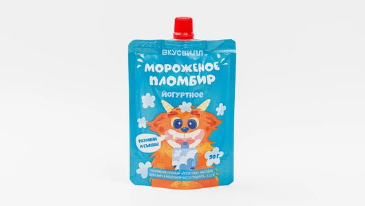 Мороженое пломбир «Йогуртное» дой-пак, 90 г