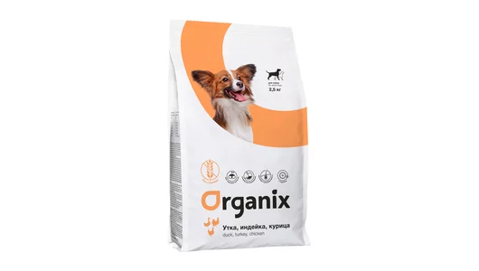 Organix сухой корм беззерновой для собак с уткой, индейкой и курицей, 2,5 кг