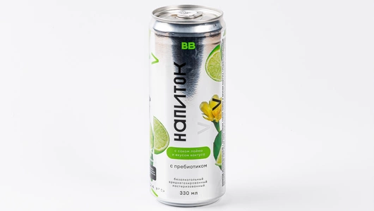 Напиток с соком лайма и вкусом кактуса с пребиотиком