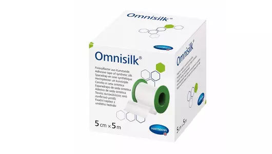 Пластырь Hartmann Omnisilk белый гипоаллергенный фиксирующий из шелка 5смх5м 1шт Пластырь Hartmann Omnisilk белый гипоаллергенный фиксирующий из шелка 5смх5м 1шт