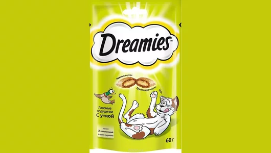 DREAMIES 60гр Лакомые подушечки с уткой