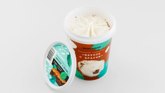 Мороженое сливочное "Мятное с Брауни", 330 г