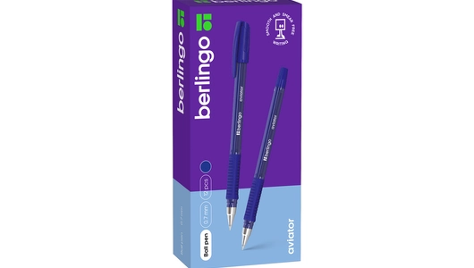 Ручка шариковая Berlingo Aviator 0,7 мм (толщина линии 0,5мм) синяя 1 шт