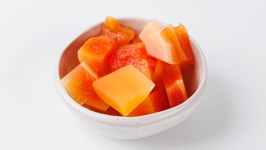 Папайя красная ломтиками в сиропе без ключа Папайя красная ломтиками в сиропе без ключа