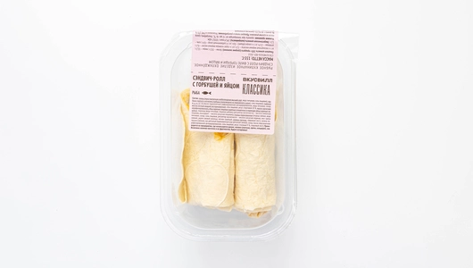 Сэндвич ролл с горбушей и яйцом