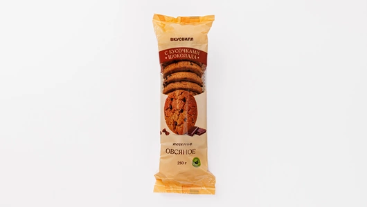 Печенье овсяное с кусочками шоколада Печенье овсяное с кусочками шоколада