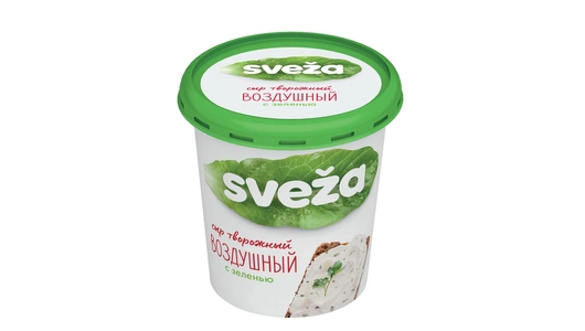 Сыр творожный Sveza Воздушный с зеленью 60% 150 г