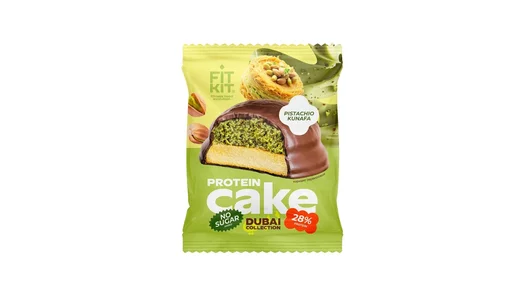 Десерт протеиновый глазированный Fit Kit Кейк со вкусом Фисташковая кунафа 50 г