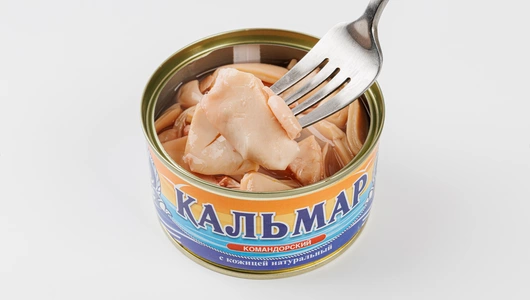 Кальмар командорский с кожицей натуральный, 185 г