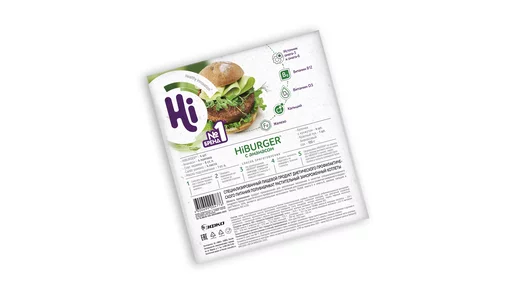 Котлеты растительные Hi Hiburger для бургера замороженные 800 г Котлеты растительные Hi Hiburger для бургера замороженные 800 г