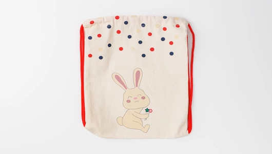 Сумка малая "Зайчик" красный шнур