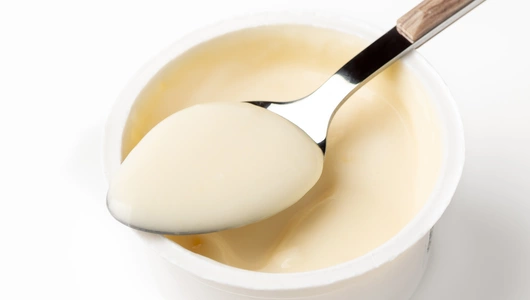 Биойогурт из козьего молока "яблоко-карамель"