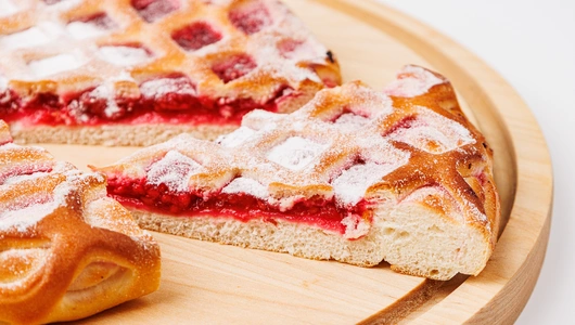 Пирог сдобный с малиной, зам.