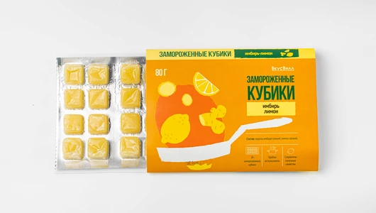 Замороженные кубики "Имбирь-лимон" Замороженные кубики "Имбирь-лимон"