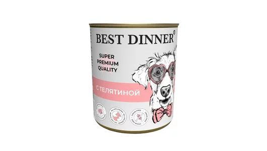BEST DINNER 340гр Для щенков, мясные деликатесы с телятиной