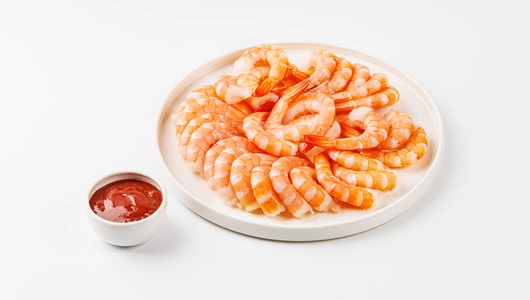 Креветки Agama Королевские с коктейльным соусом варено-мороженые очищенные с хвостом 614 г Креветки Agama Королевские с коктейльным соусом варено-мороженые очищенные с хвостом 614 г