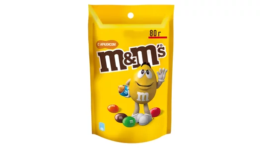 Драже M&M`s с арахисом и молочным шоколадом покрытое хрустящей разноцветной глазурью 80 г Драже M&M`s с арахисом и молочным шоколадом покрытое хрустящей разноцветной глазурью 80 г
