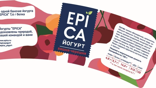 Йогурт Epica натуральный Вишня черешня 4,8% 130 г