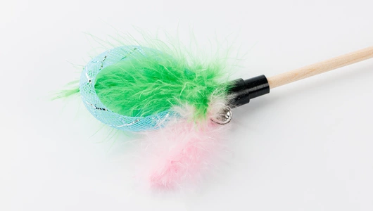 Дразнилка для кошек "Цветок из перьев с пружинками" Homecat