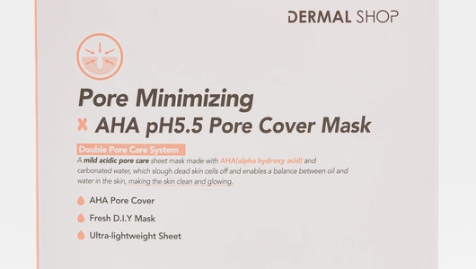 Маска тканевая для лица сужающая поры с AHA-кислотами Dermal Shop, 5 шт. Маска тканевая для лица сужающая поры с AHA-кислотами Dermal Shop, 5 шт.