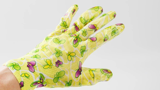 Перчатки садовые с покрытием желтые SG 1921, размер 7 (S) _СО