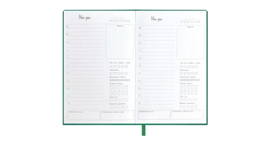 Записная книжка Escalada Мысли позитивно зеленый 126х184 мм А6 96 л