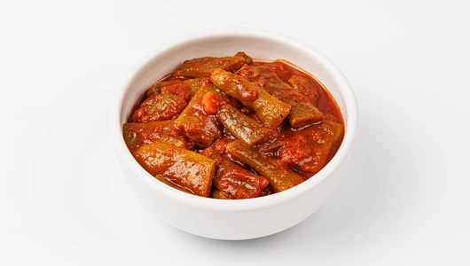 Фасоль стручковая крупная, с овощами Фасоль стручковая крупная, с овощами