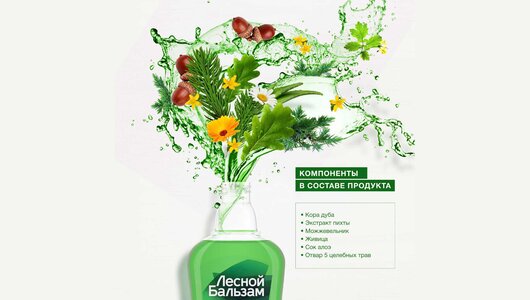 Лесной Бальзам ополаскиватель на&nbsp;отваре трав с&nbsp;корой дуба против&nbsp;кровоточивости десен 250 мл