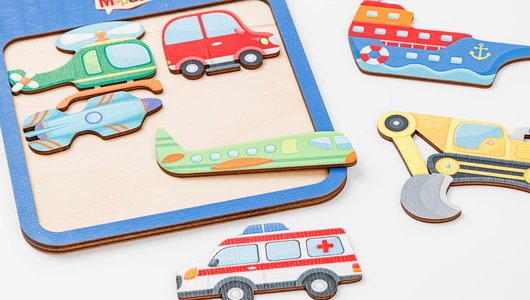 Головоломка "Транспорт", 8 деталей