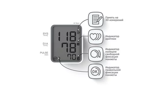 Тонометр автомат на&nbsp;плечо Omron M1 Basic (HEM-7121J-АRU) с&nbsp;адаптером