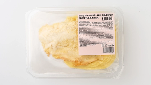 Шницель куриный в яйце с картофельным пюре