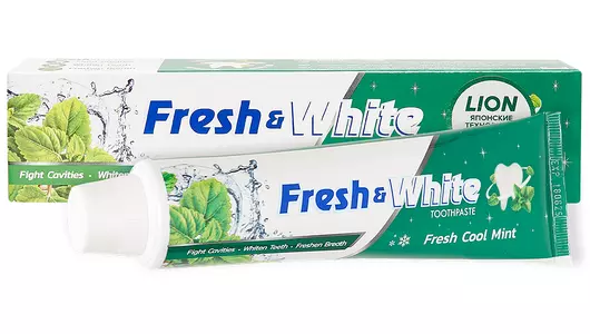 Зубная паста Lion Thailand Fresh & White Прохладная мята для защиты от кариеса 160 г Зубная паста Lion Thailand Fresh & White Прохладная мята для защиты от кариеса 160 г
