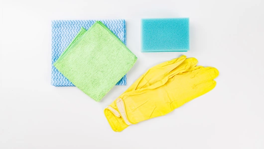 Набор для уборки (салфетки 4 шт, перчатки, губка)