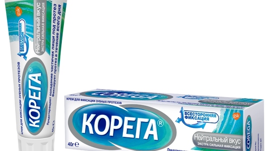Corega Корега Нейтральный вкус, крем для&nbsp;фиксации зубных протезов, 40 г