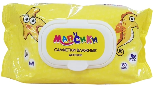 Салфетки влажные детские 0+ Мапсики 150 шт