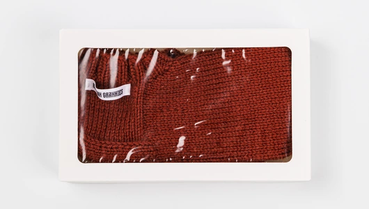 Следки вязаные женские (цвет терракотовый)