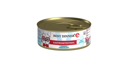 Консервы Best Dinner Vet Profi Exclusive Gastro Intestinal для собак и щенков. Конина 100гр