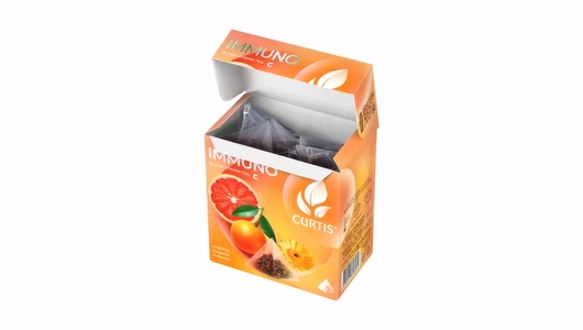 Чай черный Curtis Immuno с цедрой апельсина и лимона в пирамидках 15х1,7 г