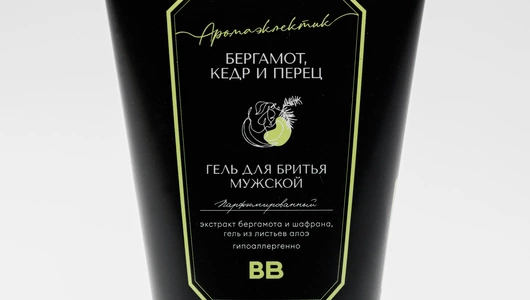 Гель для бритья мужской "Бергамот, кедр и перец"